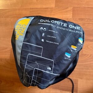 The North Face Dolomite One Sleeping Bag Blue Yellow Universal Fit LONG 11"x20"